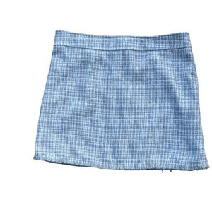 Madison d' Amelie Women's Pencil Mini Skirt SIze 8 Tweed‎ Fringed Hem Pastel